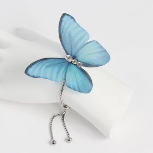 Sky Blue Fashion Butterfly Adjustable Bracelet